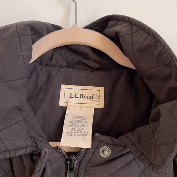 Vintage L. L. Bean Thermore quilted insulated removable hood longline coat sz 24 - Picture 6 of 9